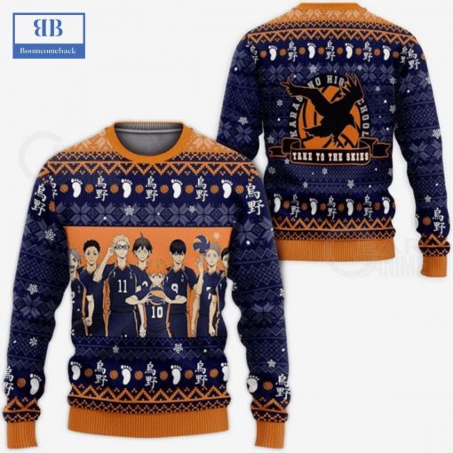 Haikyuu Karasuno High School Take To The Skies Ugly Christmas Sweater