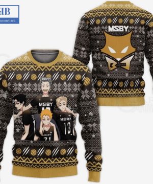 haikyuu msby black jackals ver 2 ugly christmas sweater 3 dXhhy