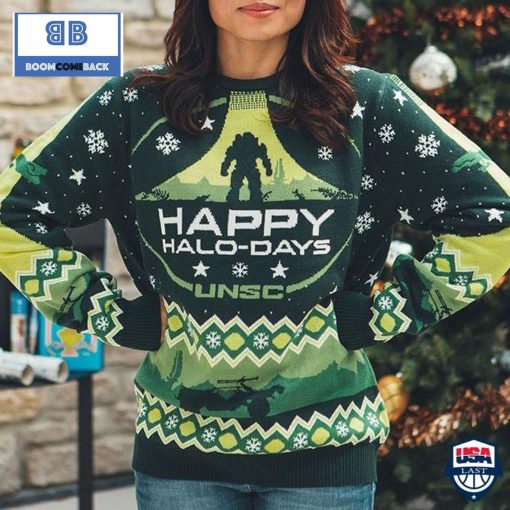 Happy Halo Days UNSC Ugly Christmas Sweater