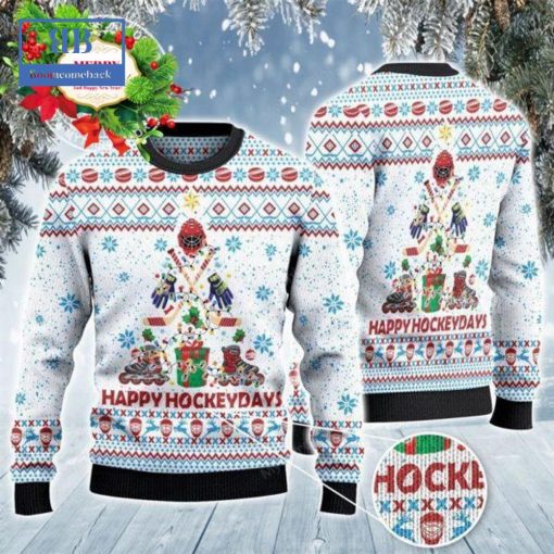 Happy Hockeydays Christmas Gift Ugly Christmas Sweater