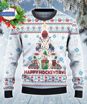 Happy Hockeydays Christmas Gift Ugly Christmas Sweater