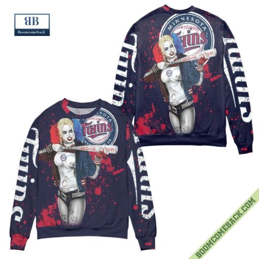 Harley Quinn Minnesota Twins Ugly Christmas Sweater