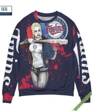 Harley Quinn Minnesota Twins Ugly Christmas Sweater