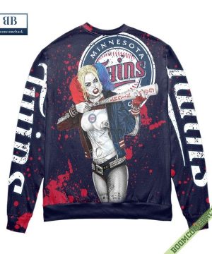 harley quinn minnesota twins ugly christmas sweater 5 DQqst