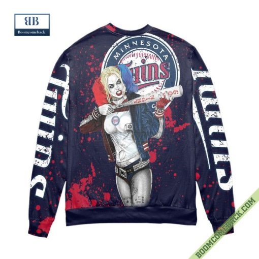 Harley Quinn Minnesota Twins Ugly Christmas Sweater