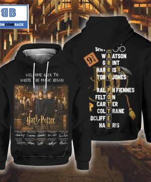 Harry Potter 20th Anniversary Return To Hogwarts Black Signature 3D Hoodie