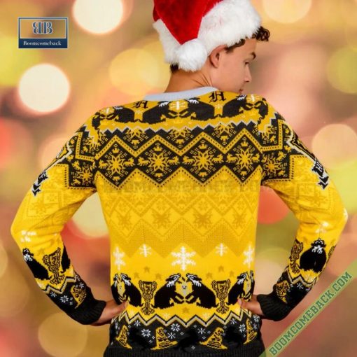 Harry Potter Hufflepuff House Ugly Christmas Sweater Gift For Adult And Kid