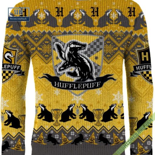 Harry Potter Hufflepuff House Ugly Christmas Sweater Gift For Adult And Kid