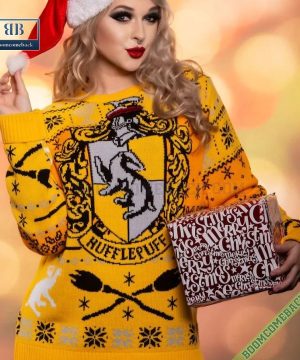 Harry Potter Hufflepuff Logo Ugly Christmas Sweater