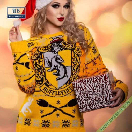 Harry Potter Hufflepuff Logo Ugly Christmas Sweater