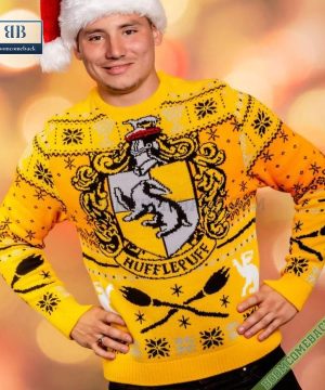 Harry Potter Hufflepuff Logo Ugly Christmas Sweater