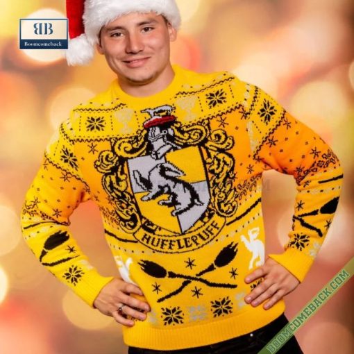 Harry Potter Hufflepuff Logo Ugly Christmas Sweater