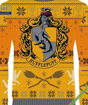 harry potter hufflepuff logo ugly christmas sweater 5 nfLO4