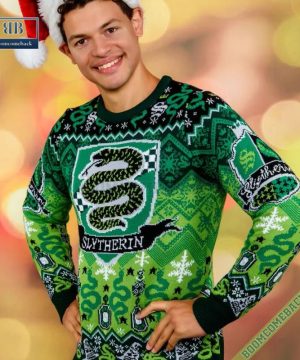 harry potter slytherin house 3d ugly christmas sweater gift for adult and kid 5 M8Y2b