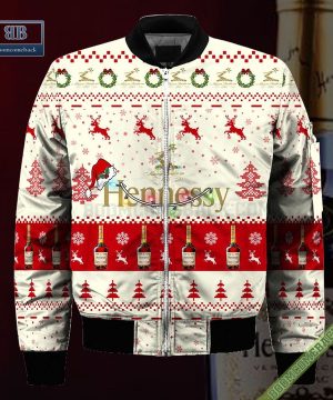 hennessy santa hat christmas ugly christmas sweater hoodie zip hoodie bomber jacket 4 4h2zg