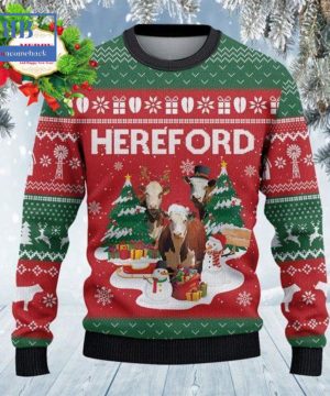 hereford cattle christmas tree snowman style 1 ugly christmas sweater 3 G1rDH