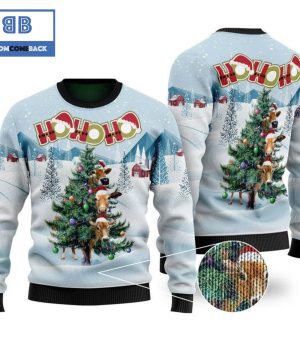 Ho Ho Ho Farming Cows Ugly Christmas Sweater