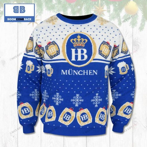 Hofbrau Munchen Beer Christmas 3D Sweater