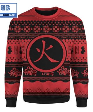 Hokage Naruto Anime Custom Imitation Knitted Ugly Christmas Sweater