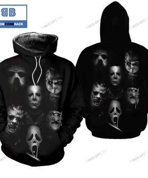 horror chucky michael myers freddy krueger halloween 3d hoodie 2 ngujT