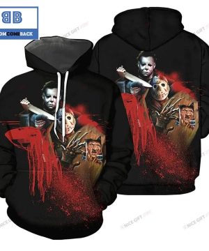 horror jason voorhees michael myers freddy krueger halloween 3d hoodie 2 mAOQe