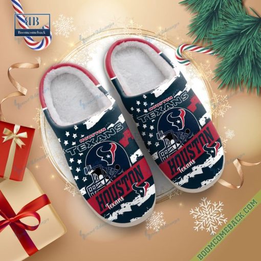 Houston Texans Christmas Indoor Slippers