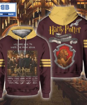 HP 20th Anniversary Return To Hogwarts Signature Gryffindor Hoodie