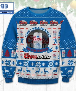 I Can’t Walk On Water But I Can Stagger On Coors Light Beer Christmas Ugly Sweater