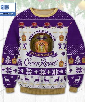 I Can’t Walk On Water But I Can Stagger On Crown Royal Whiskey Christmas Ugly Sweater