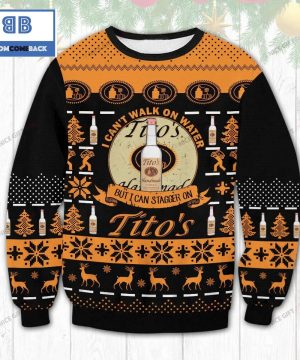 I Can’t Walk On Water But I Can Stagger On Tito’s Handmade Vodka Christmas 3D Sweater