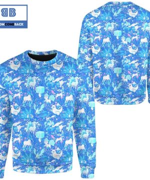 Ice Seamless Pattern Custom Pokemon Anime Christmas 3D Sweatshirt