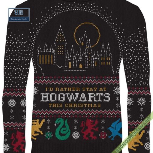 I’d Rather Stay at Hogwarts This Christmas Ugly Sweater