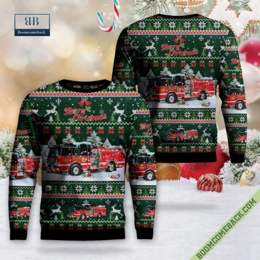 Illinois, City of Des Plaines Fire Department Ugly Christmas Sweater