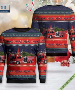 Illinois, Lena Volunteer Fire Department Ugly Christmas Sweater