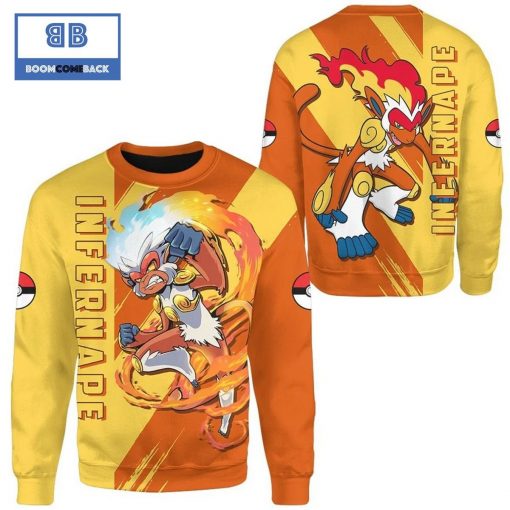 Infernape Pokemon Anime Christmas 3D Sweatshirt