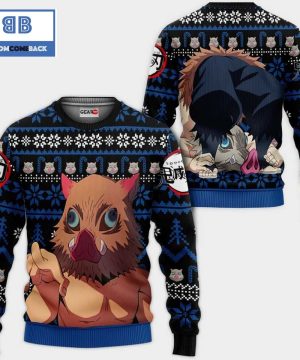 Inosuke Hashibira Kimetsu No Yaiba Anime Ugly Christmas Sweater