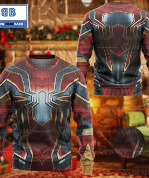 Iron Spider Man Custom Imitation Knitted Christmas 3d Sweater