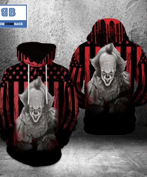 IT American Flag Halloween 3D Hoodie