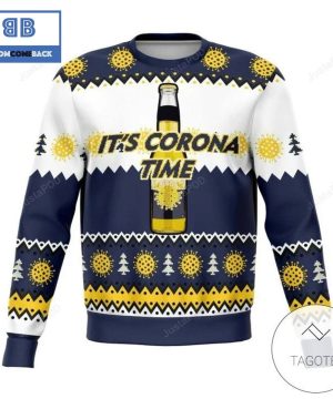 It Corona Time Beer Christmas 3D Sweater