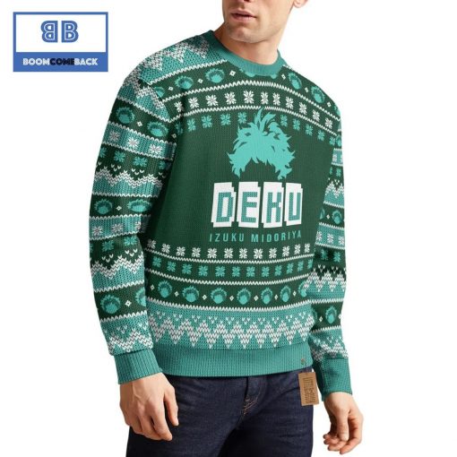 Izuku Midoriya My Hero Academia Anime Christmas Custom Knitted 3D Sweater