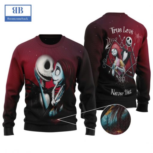 Jack And Sally True Love Never Dies Ugly Christmas Sweater