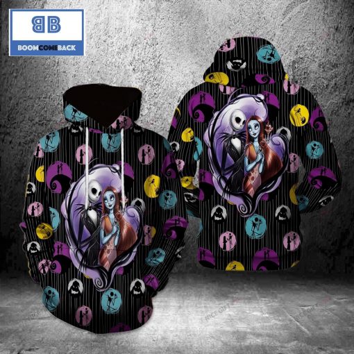 Jack Skellington And Sally Halloween 3D Hoodie