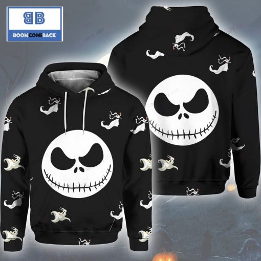 Jack Skellington Black 3D Hoodie