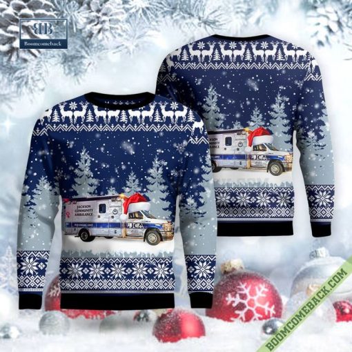 Jackson Community Ambulance Christmas Ugly Sweater