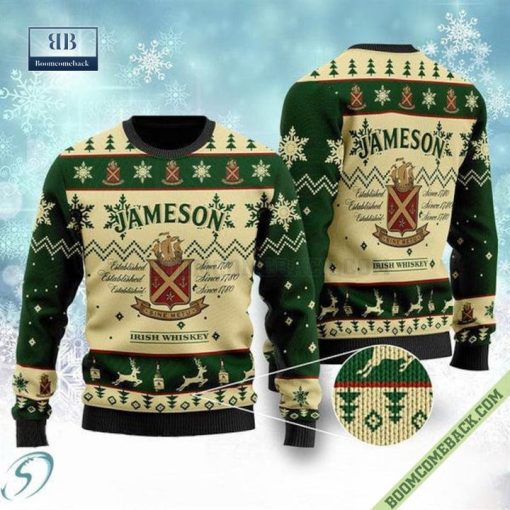 Jameson Irish Whiskey Beige Christmas Sweater