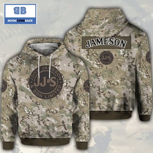 Jameson Irish Whiskey Camouflage 3D Hoodie