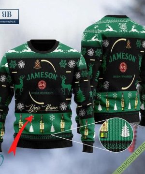 Jameson Irish Whiskey Custom Name Christmas Sweater