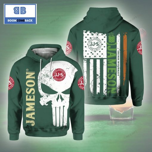 Jameson Irish Whiskey Skull 3D Hoodie