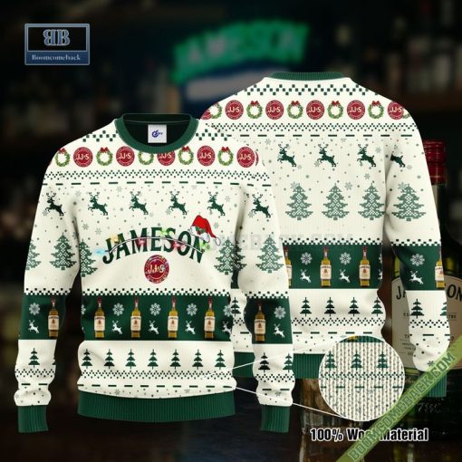 Jameson Santa Hat Christmas Ugly Christmas Sweater Hoodie Zip Hoodie Bomber Jacket