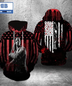 Jason Voorhees American Flag Halloween 3D Hoodie